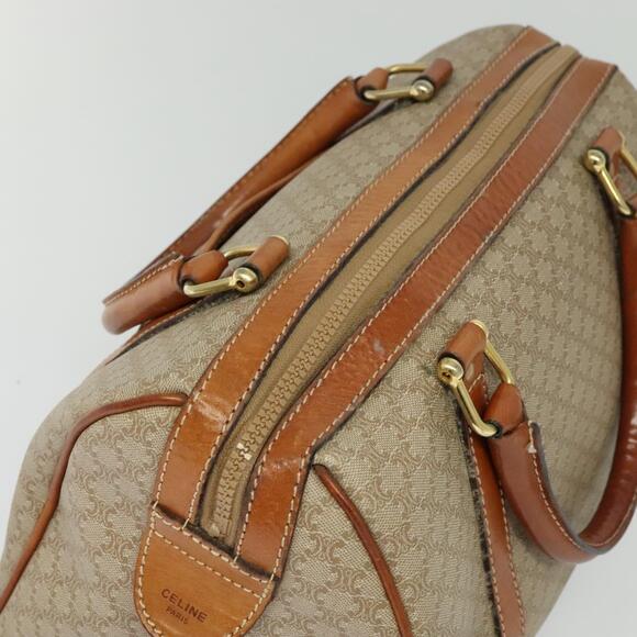 CELINE Macadam Canvas Hand Bag Pvc Beige Gold - Picture 6 of 12